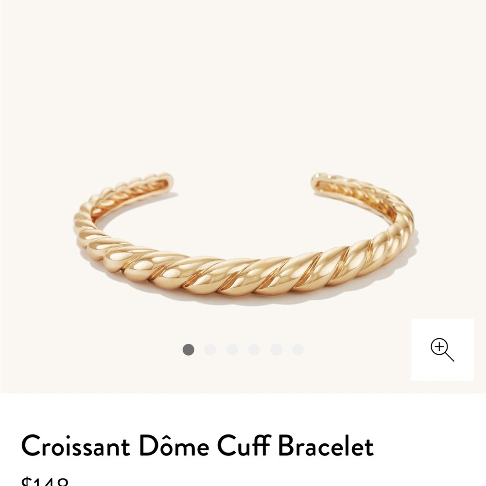 Croissant Dôme Cuff Bracelet • Gold Vermeil